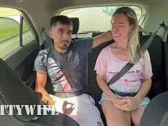 Milf Wife Fucks Black Guy In Car While Cuckold Drives