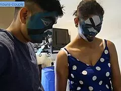 desi babe calls gigolo for blowjob and muff diving