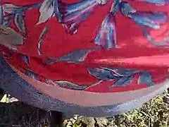 Amateur couple does blowjob and doggy style with cum in mouth outdoors