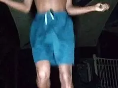 park 2 sexy mature woman works out in fitness solo