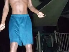 park 2 sexy mature woman works out in fitness solo