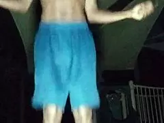 park 2 sexy mature woman works out in fitness solo