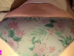 Amateur couple's huge handjob session