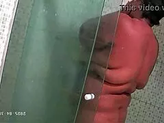 Hidden Camera Catches Naughty Chubby Stepmom Bathing With Big Tits Exposed