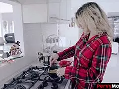 How does unruly stepson devour refined mother's pussy on holiday?