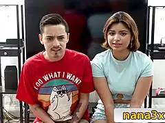 horny stepnana with big tits disciplines naughty stepsiblings in bed