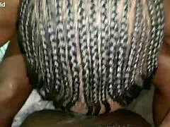 Black stud drills tight pussy in bedroom scene.