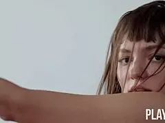 Gorgeous petite Romanian milf in solo softcore for Playboy! 😍