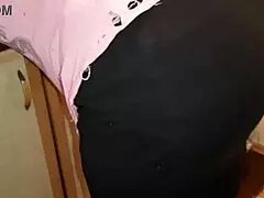 Risky move as I masturbate near stepmom in the kitchen without her noticing.