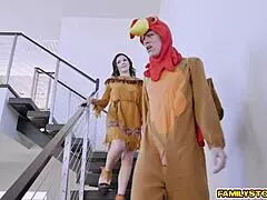 Cock Sucking Girls Kneel for Intense Oral Service