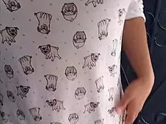 i'm a daring housewife walking around my boss's house in a skirt without panties, feeling so exposed