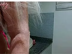 Crazy About Brunette Nymph's Perky Ass, Smooth Pussy, and Nerdy Face