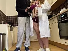 lustful fat mother-in-law plays naughty doctor in kinky hospital scene