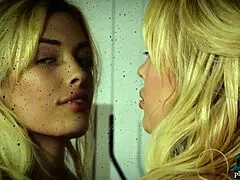 katie jean, that sexy canadian blonde milf, slowly peels off her lingerie, ripping clothes in a softcore striptease with playboy.