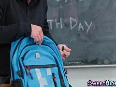 Busty College Milf Rides Hard Cock and Blows for Sticky Facial Finish