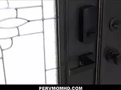 French stepmom in bikini seduces stepson with big tits