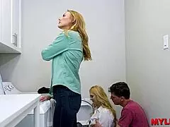 can these mommies handle giving ass in the laundry room