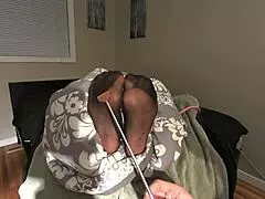 I tickle and lick secretary's nylon soles