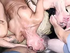 GIRLS NIGHT OUT WITH PIPER AND CANDY IN DOUBLE MILF GANGBANG PARTY