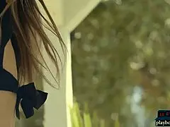 perky big tits on blonde model, strippin’ down in europe, oops