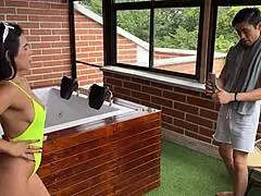 cheating latina wife with huge ass pounded at spa