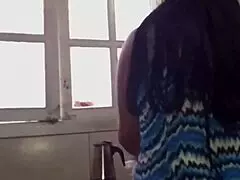 Sexy brunette housewife takes cock in the kitchen before chores