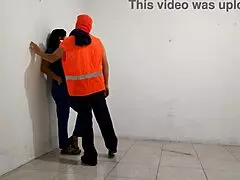 Why is the nurse sucking the janitor's big cock in the hospital?