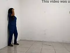 Why is the nurse sucking the janitor's big cock in the hospital?