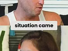 caught in a surprising moment with an older woman.