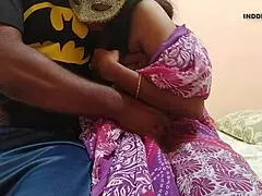 Indian wife at ranch engages in hardcore blowjob and anal with mature partner