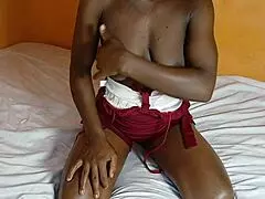 cute ebony teen 18+ enjoys rough fucking in my bedroom during christmas holidays