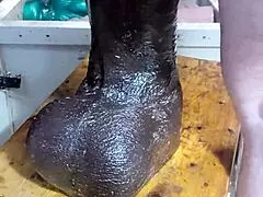 i'm obsessed with huge dildos stretching my holes wide open every night