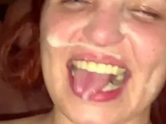 Watch these redhead milfs getting facials one after another in this compilation.