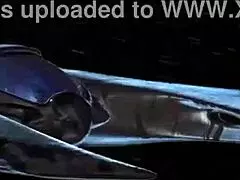 In a star wars parody, a babe awakens big cocks in a cosplay 4some, leading to missionary cumshots on big asses.