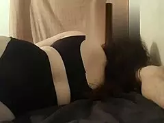 My best friend's boss, Oscar, in lingerie, gives an unforgettable blowjob