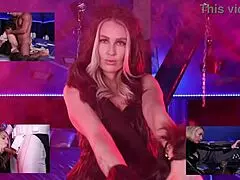 In a star wars parody, a babe awakens big cocks in a cosplay 4some, leading to missionary cumshots on big asses.