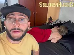 He Crashed at My Place and Pays with an Insane Blowjob, Sucking Dick and Ass