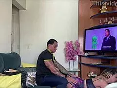 does suzie lick monster cock in kitchen?