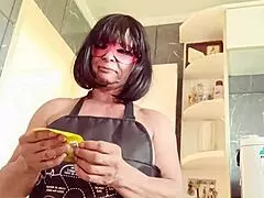 Cooking up a storm in the kitchen while getting down and dirty with some wild action. It’s a homemade fitness vibe!