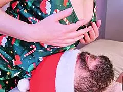 getting into the christmas spirit with a nipple orgasm