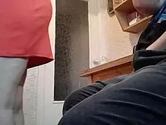 Watch Me Jerk Off In The Kitchen Before Stepmom Catches Me!