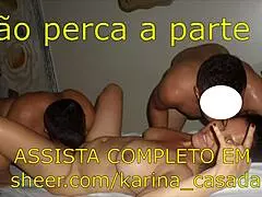 Karina Housewife Fucks Two Young Guys Without Condom