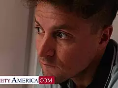 big tit milf gets her pussy fucked hard in the bathroom