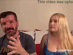 sexy latina milf manuh cortez in a dirty talk interview during lesbian casting with redhead