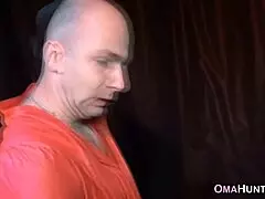 guy stuffs his cock in that older hole