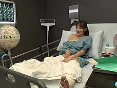 Milf flashes in hospital public area