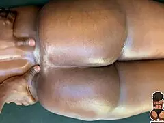 big tit ebony getting wild with nude dildo massage