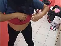 In Hospital Corridor On Christmas Eve, No Patients, Showing Off My Ass While Recording. Horny Because Boyfriend Will Fuck Me Soon.