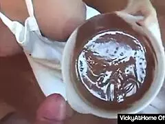 Hungry Mature Vicky Vette Sucks Big Hard Cock, Eats Cum, and Talks Dirty in Deepthroat Action. Her Big Clit Craves More!