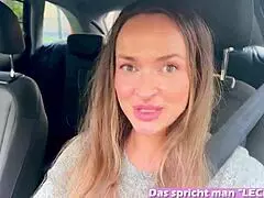 Wow, German student squirts hard in car during failed userdate